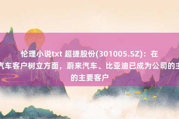 伦理小说txt 超捷股份(301005.SZ)：在新动力汽车客户树立方面，蔚来汽车、比亚迪已成为公司的主要客户