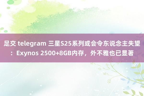 足交 telegram 三星S25系列或会令东说念主失望：Exynos 2500+8GB内存，外不雅也已显著