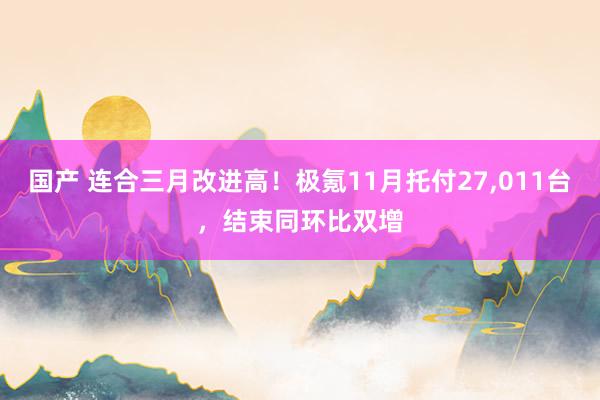 国产 连合三月改进高！极氪11月托付27，011台，结束同环比双增