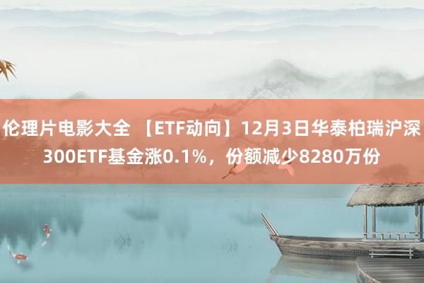 伦理片电影大全 【ETF动向】12月3日华泰柏瑞沪深300ETF基金涨0.1%，份额减少8280万份