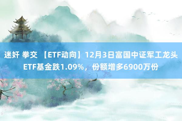 迷奸 拳交 【ETF动向】12月3日富国中证军工龙头ETF基金跌1.09%，份额增多6900万份