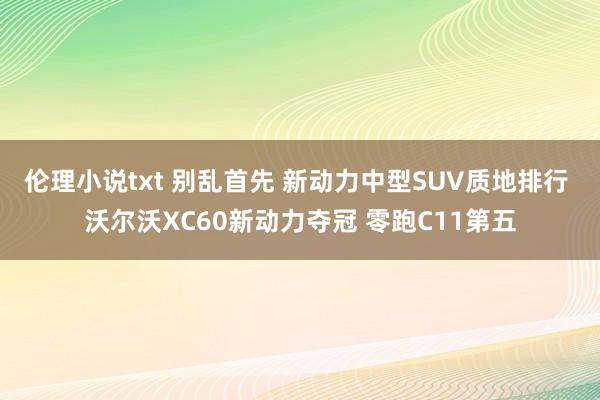 伦理小说txt 别乱首先 新动力中型SUV质地排行 沃尔沃XC60新动力夺冠 零跑C11第五