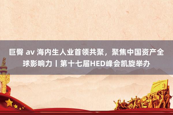 巨臀 av 海内生人业首领共聚，聚焦中国资产全球影响力丨第十七届HED峰会凯旋举办