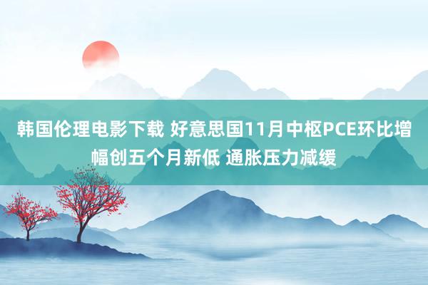 韩国伦理电影下载 好意思国11月中枢PCE环比增幅创五个月新低 通胀压力减缓