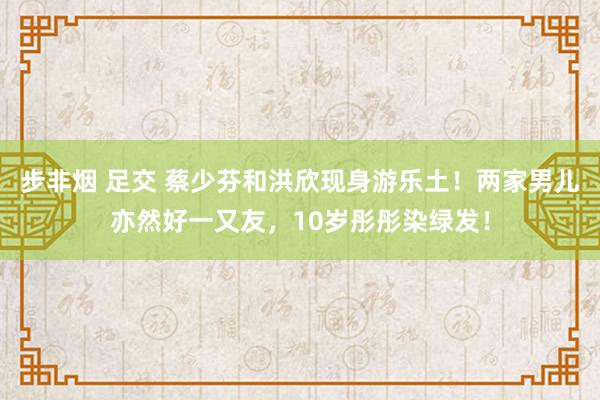 步非烟 足交 蔡少芬和洪欣现身游乐土！两家男儿亦然好一又友，10岁彤彤染绿发！